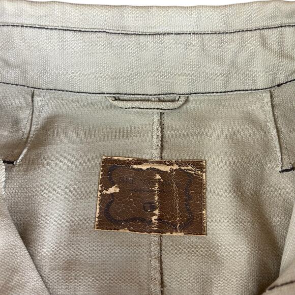 BKE Vintage Jacket Women Sze Large Light Tan Khaki Cotton Buttoned Utility Style - Picture 8 of 12